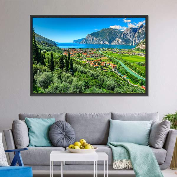 Lake Garda Canvas Wall Art-3 Horizontal-Gallery Wrap-25" x 16"-Tiaracle