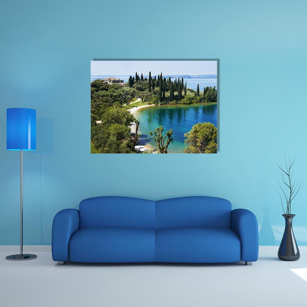 Lake Garda Italy Canvas Wall Art-5 Horizontal-Gallery Wrap-22" x 12"-Tiaracle