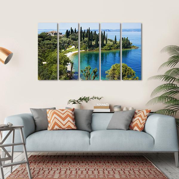 Lake Garda Italy Canvas Wall Art-5 Horizontal-Gallery Wrap-22" x 12"-Tiaracle