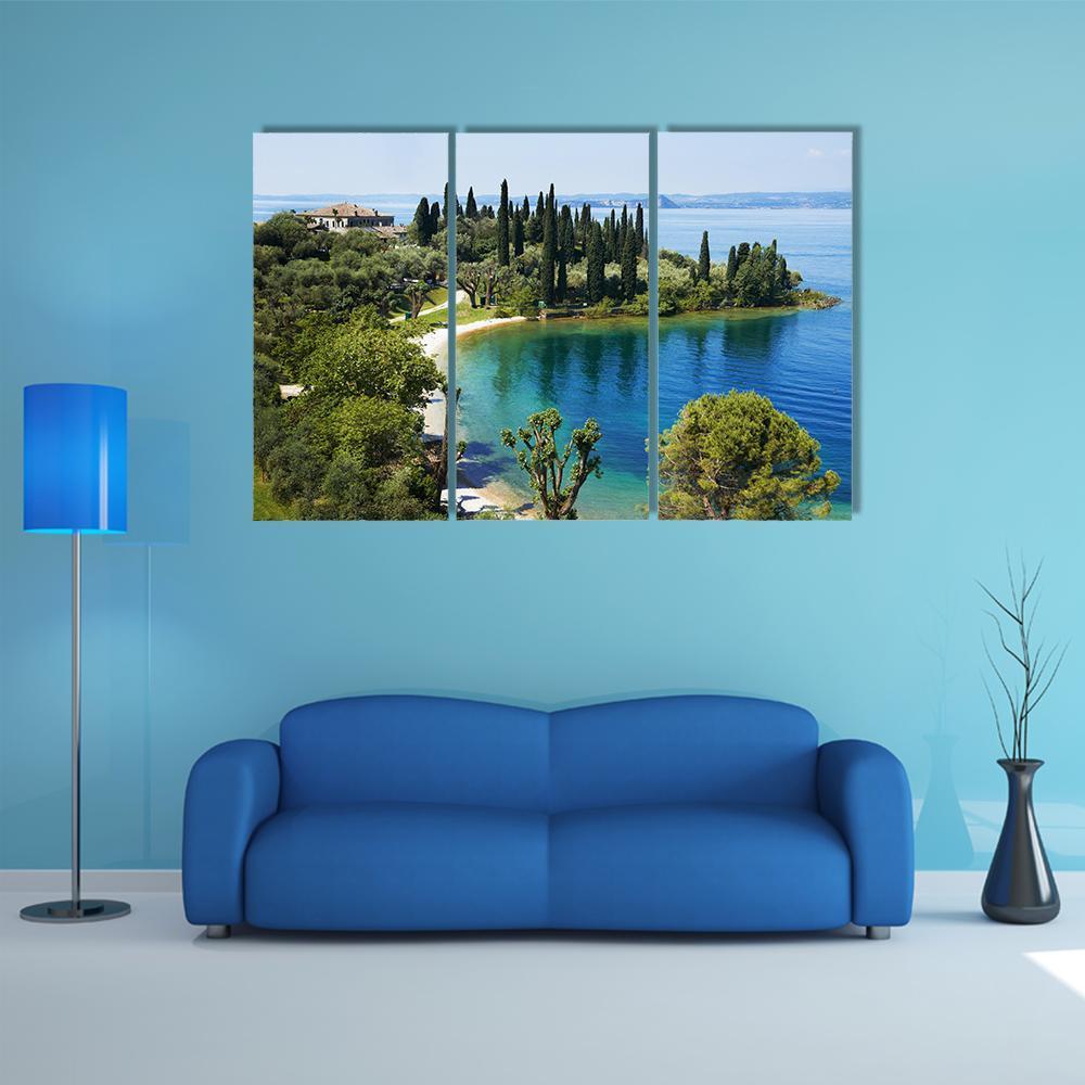 Lake Garda Italy Canvas Wall Art-3 Horizontal-Gallery Wrap-37" x 24"-Tiaracle