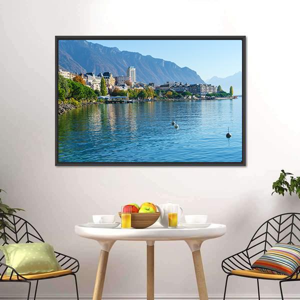 Lake Geneva Canvas Wall Art-3 Horizontal-Gallery Wrap-25" x 16"-Tiaracle