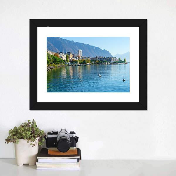 Lake Geneva Canvas Wall Art-1 Piece-Framed Print-20" x 16"-Tiaracle