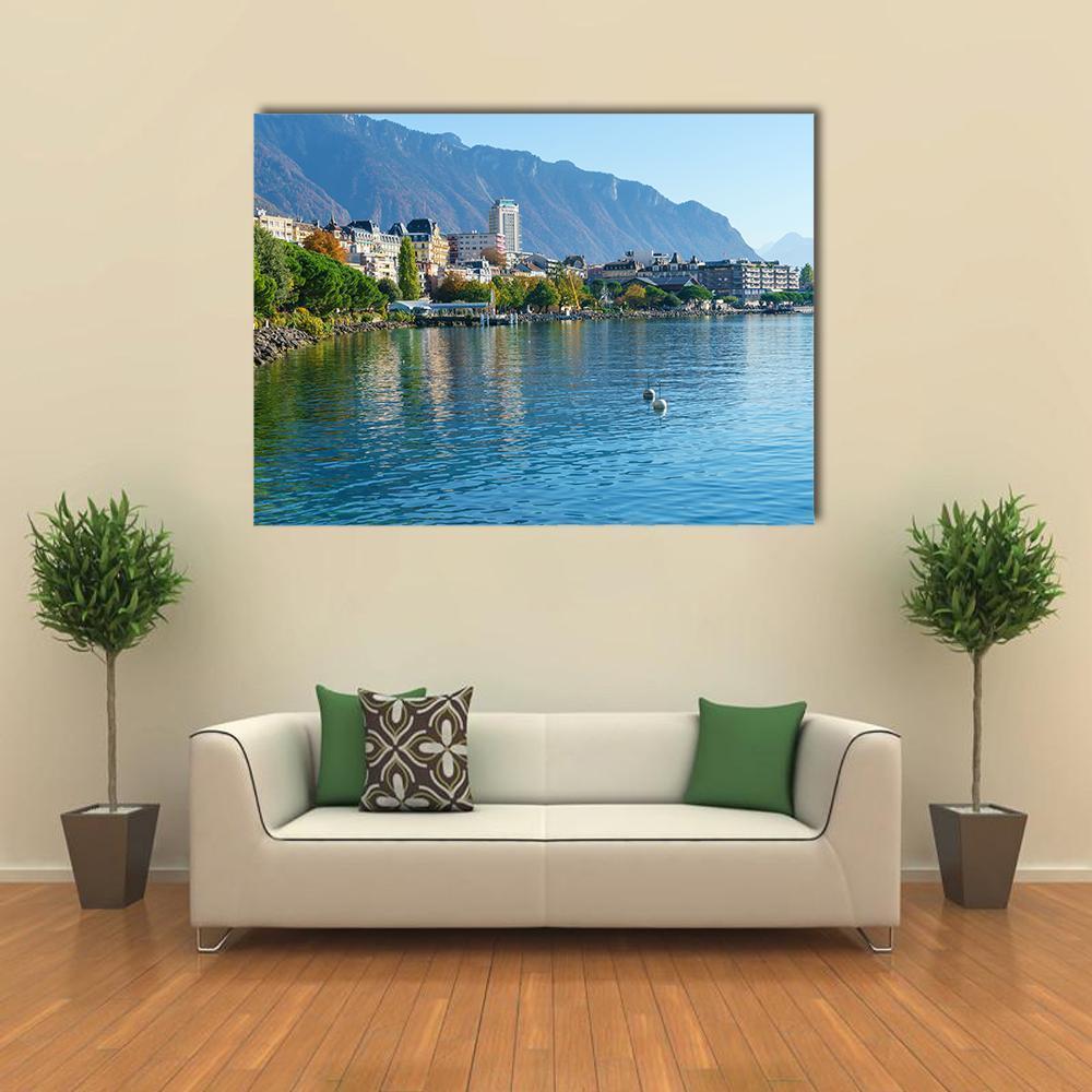 Lake Geneva Canvas Wall Art-1 Piece-Gallery Wrap-48" x 32"-Tiaracle