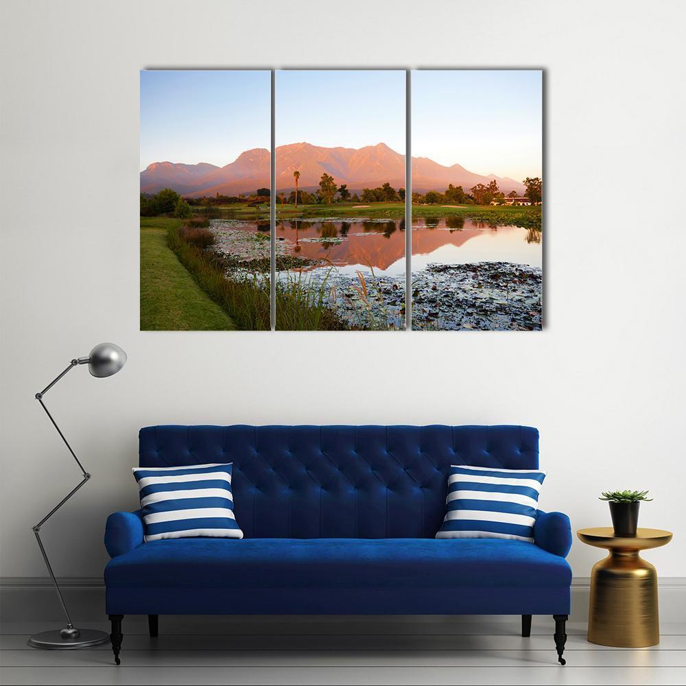 Lake George South Africa Canvas Wall Art-3 Horizontal-Gallery Wrap-37" x 24"-Tiaracle