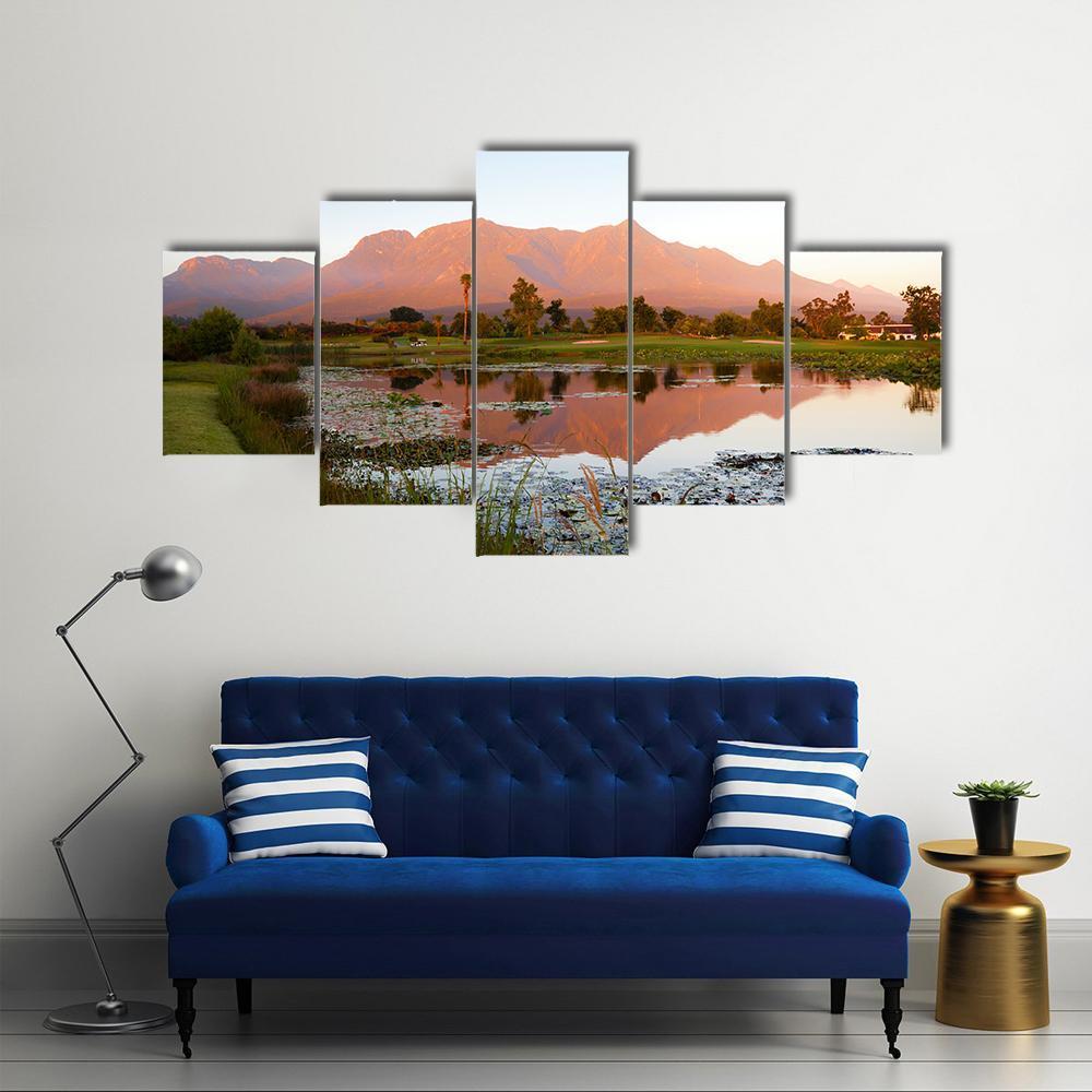 Lake George South Africa Canvas Wall Art-4 Pop-Gallery Wrap-50" x 32"-Tiaracle