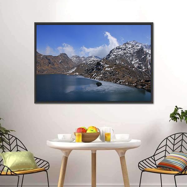 Lake Gosainkunda Canvas Wall Art-3 Horizontal-Gallery Wrap-25" x 16"-Tiaracle