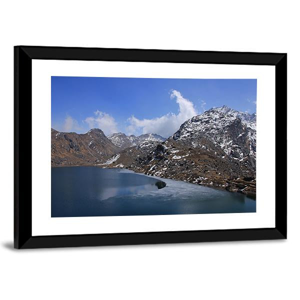Lake Gosainkunda Canvas Wall Art-5 Horizontal-Gallery Wrap-22" x 12"-Tiaracle