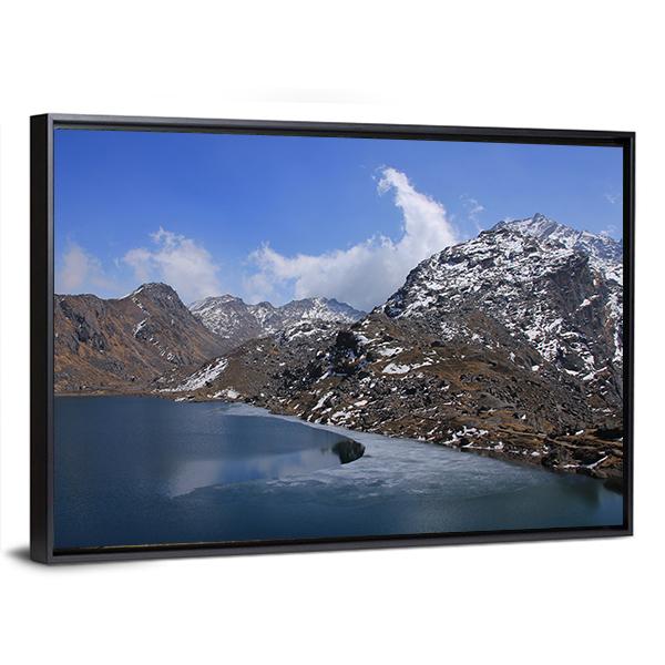Lake Gosainkunda Canvas Wall Art-5 Horizontal-Gallery Wrap-22" x 12"-Tiaracle