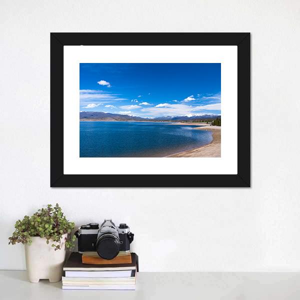 Lake Granby Colorado Canvas Wall Art-1 Piece-Framed Print-20" x 16"-Tiaracle