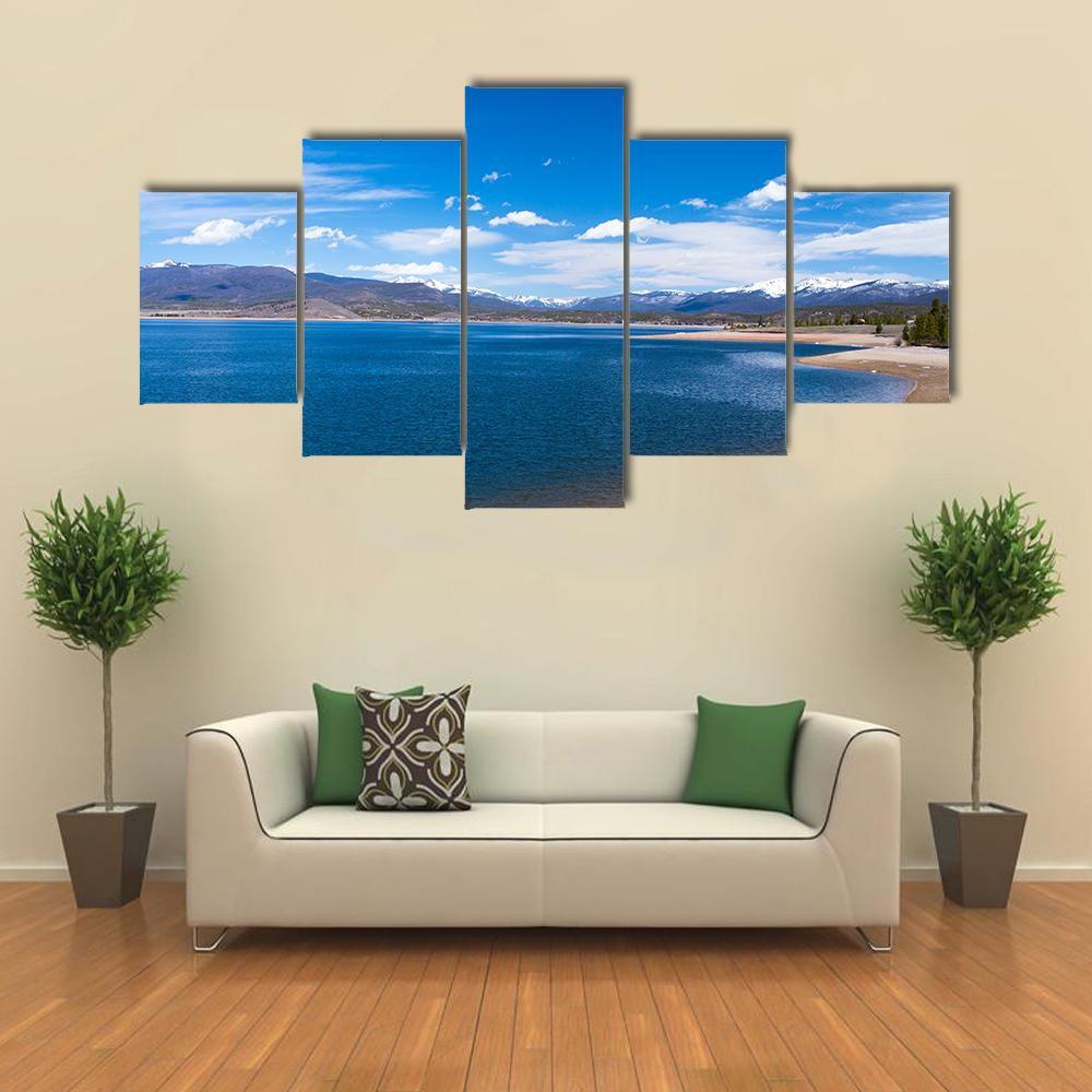 Lake Granby Colorado Canvas Wall Art-5 Star-Gallery Wrap-62" x 32"-Tiaracle