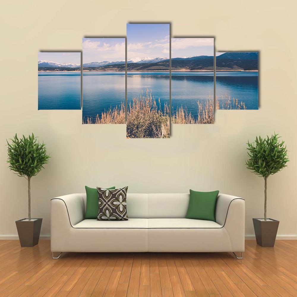 Lake Granby Canvas Wall Art-5 Star-Gallery Wrap-62" x 32"-Tiaracle
