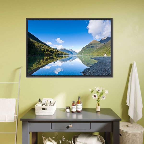 Lake Gunn Canvas Wall Art-1 Piece-Floating Frame-24" x 16"-Tiaracle