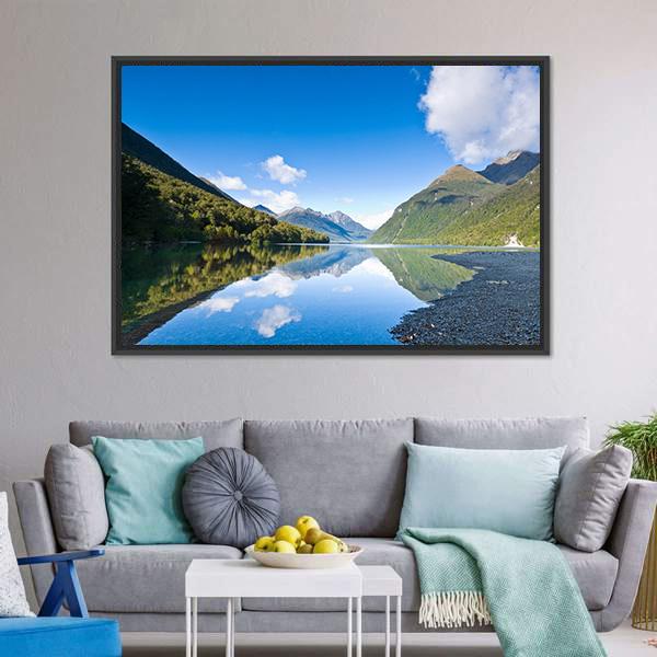 Lake Gunn Canvas Wall Art-3 Horizontal-Gallery Wrap-25" x 16"-Tiaracle