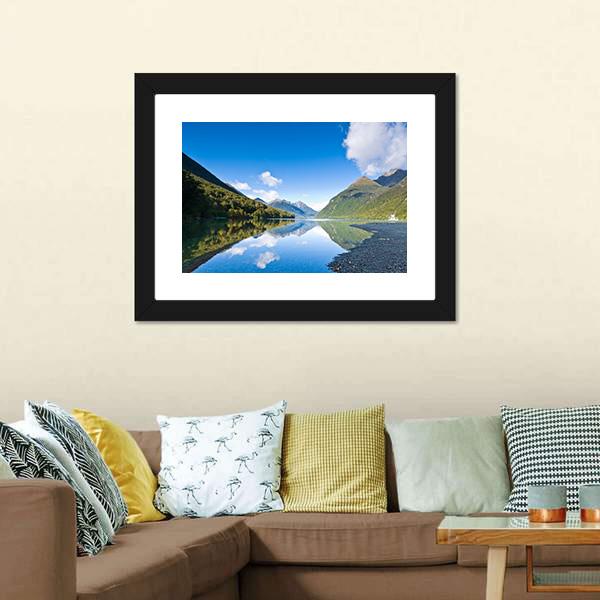 Lake Gunn Canvas Wall Art-3 Horizontal-Gallery Wrap-25" x 16"-Tiaracle