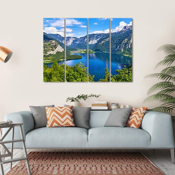 Lake Hallstattersee Canvas Wall Art-4 Horizontal-Gallery Wrap-34" x 24"-Tiaracle