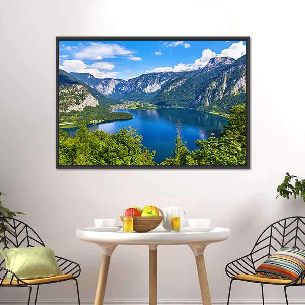 Lake Hallstattersee Canvas Wall Art-5 Horizontal-Gallery Wrap-22" x 12"-Tiaracle