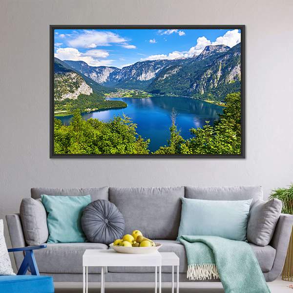 Lake Hallstattersee Canvas Wall Art-5 Horizontal-Gallery Wrap-22" x 12"-Tiaracle