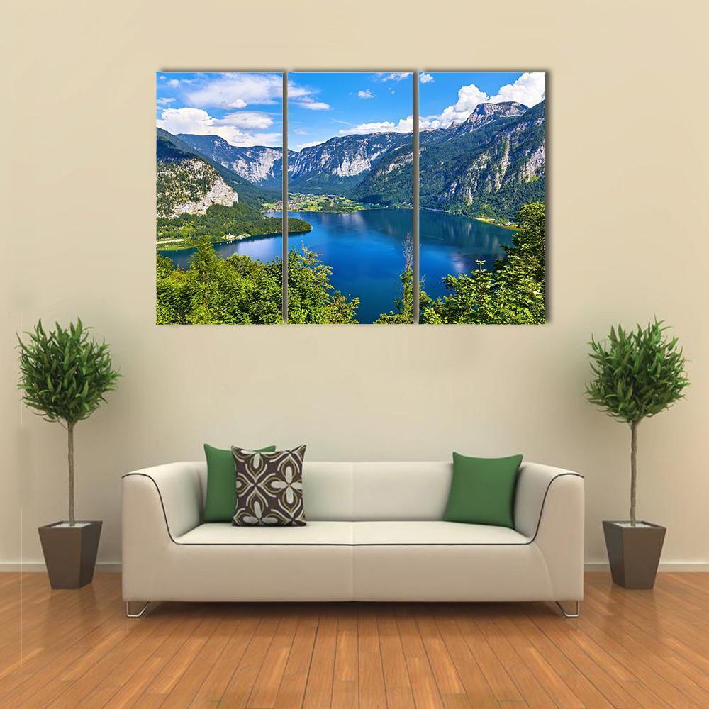 Lake Hallstattersee Canvas Wall Art-3 Horizontal-Gallery Wrap-37" x 24"-Tiaracle