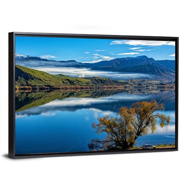 Lake Hayes Canvas Wall Art-3 Horizontal-Gallery Wrap-25" x 16"-Tiaracle