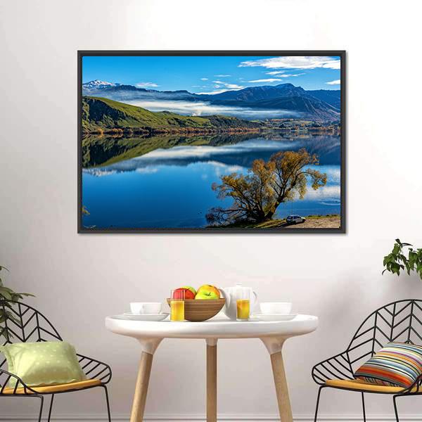 Lake Hayes Canvas Wall Art-3 Horizontal-Gallery Wrap-25" x 16"-Tiaracle