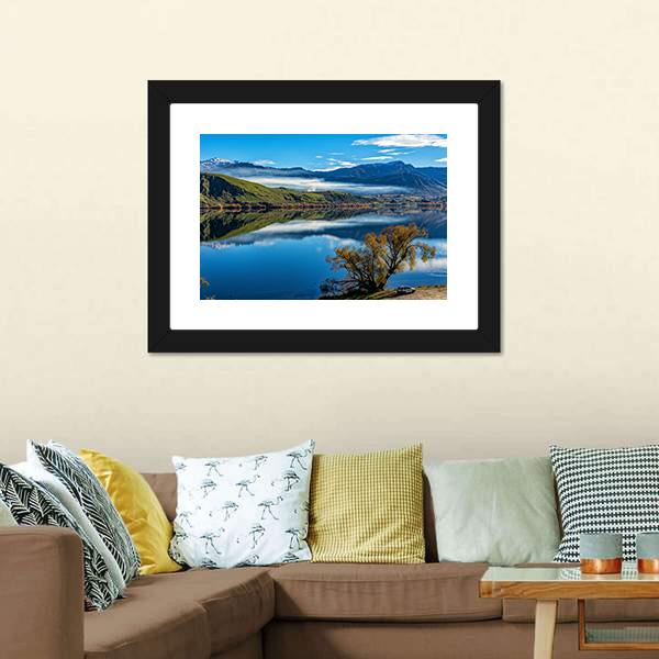 Lake Hayes Canvas Wall Art-3 Horizontal-Gallery Wrap-25" x 16"-Tiaracle
