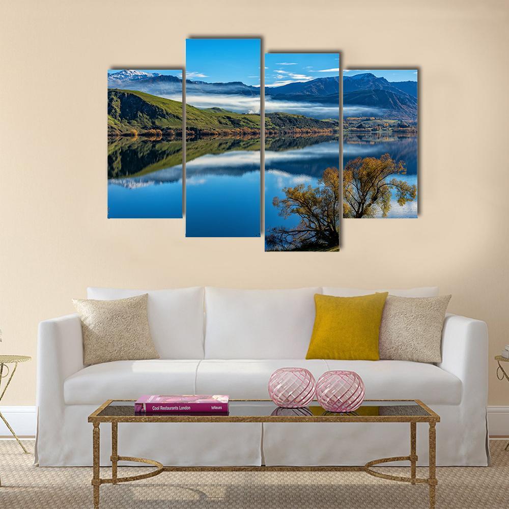 Lake Hayes Canvas Wall Art-4 Pop-Gallery Wrap-50" x 32"-Tiaracle