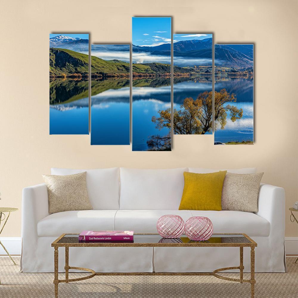 Lake Hayes Canvas Wall Art-5 Pop-Gallery Wrap-47" x 32"-Tiaracle