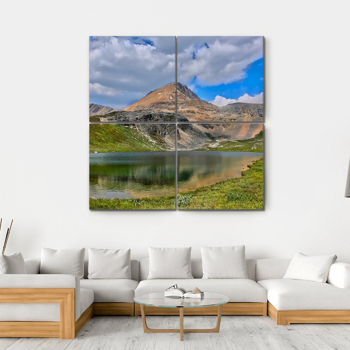 Lake Helen Canada Canvas Wall Art-4 Square-Gallery Wrap-17" x 17"-Tiaracle