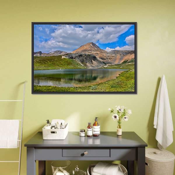 Lake Helen Canada Canvas Wall Art-1 Piece-Floating Frame-24" x 16"-Tiaracle
