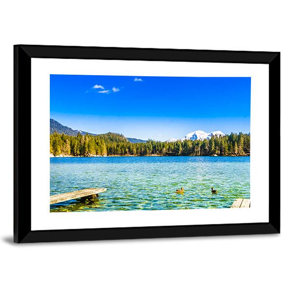 Lake Hintersee Canvas Wall Art-3 Horizontal-Gallery Wrap-25" x 16"-Tiaracle