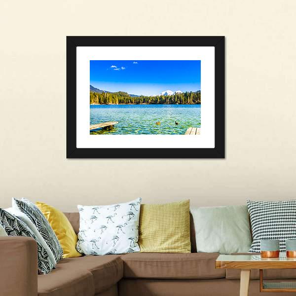 Lake Hintersee Canvas Wall Art-3 Horizontal-Gallery Wrap-25" x 16"-Tiaracle