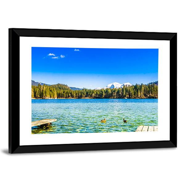 Lake Hintersee Panoramic Canvas Wall Art-1 Piece-36" x 12"-Tiaracle