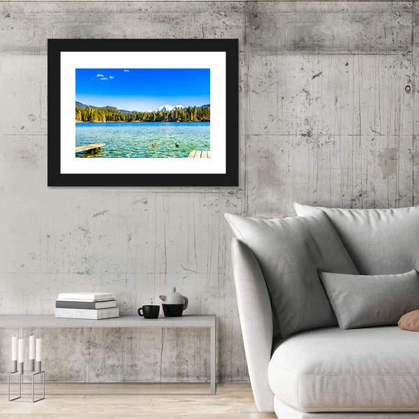 Lake Hintersee Panoramic Canvas Wall Art-1 Piece-36" x 12"-Tiaracle