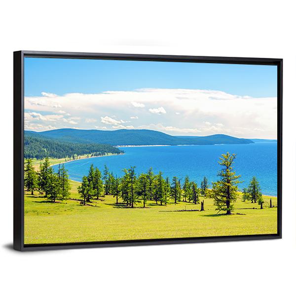 Lake Hovsgol Canvas Wall Art-3 Horizontal-Gallery Wrap-25" x 16"-Tiaracle