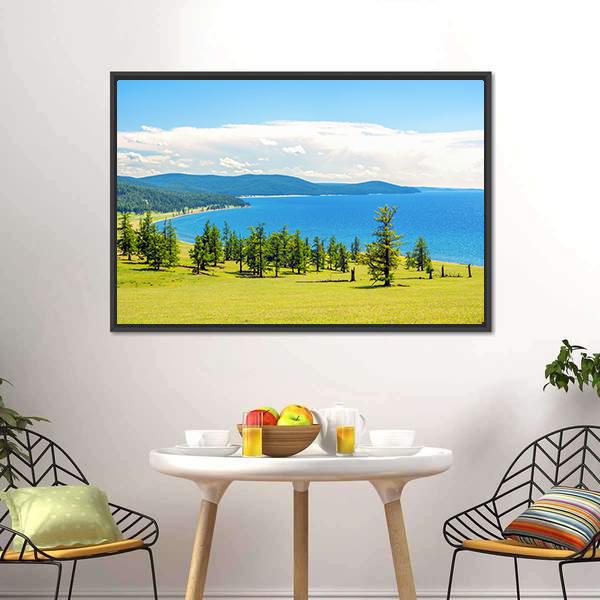Lake Hovsgol Canvas Wall Art-3 Horizontal-Gallery Wrap-25" x 16"-Tiaracle