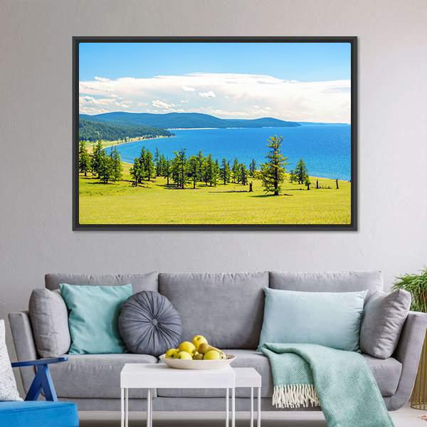 Lake Hovsgol Canvas Wall Art-3 Horizontal-Gallery Wrap-25" x 16"-Tiaracle