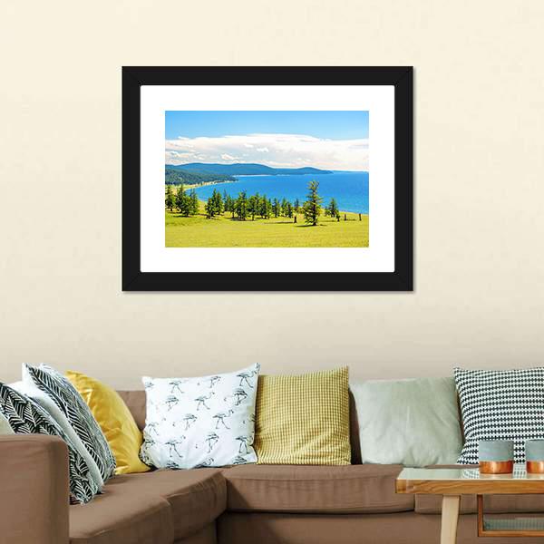 Lake Hovsgol Canvas Wall Art-3 Horizontal-Gallery Wrap-25" x 16"-Tiaracle
