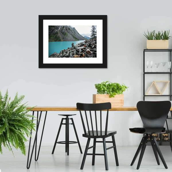 Lake In Altai Russia Canvas Wall Art-3 Horizontal-Gallery Wrap-25" x 16"-Tiaracle