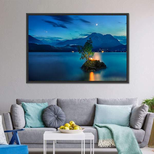 Lake In Austria Vertical Canvas Wall Art-3 Vertical-Gallery Wrap-12" x 25"-Tiaracle