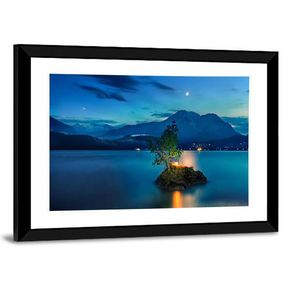 Lake In Austria Vertical Canvas Wall Art-3 Vertical-Gallery Wrap-12" x 25"-Tiaracle
