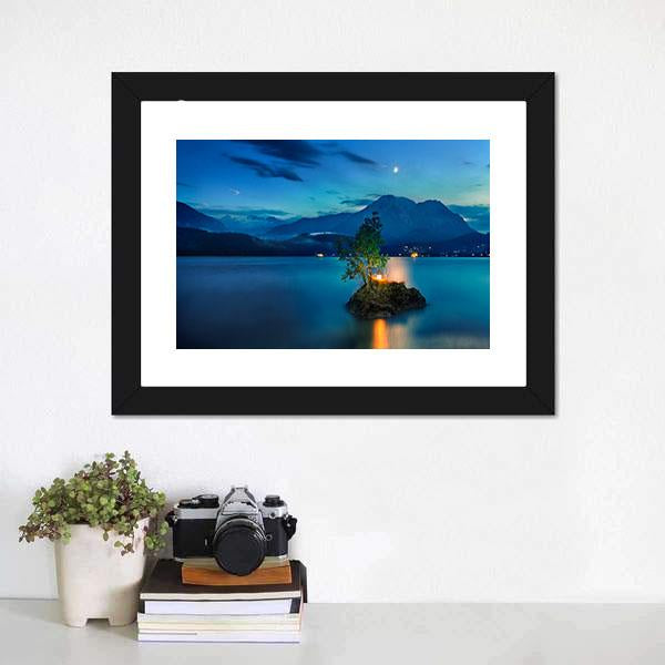Lake In Austria Vertical Canvas Wall Art-3 Vertical-Gallery Wrap-12" x 25"-Tiaracle