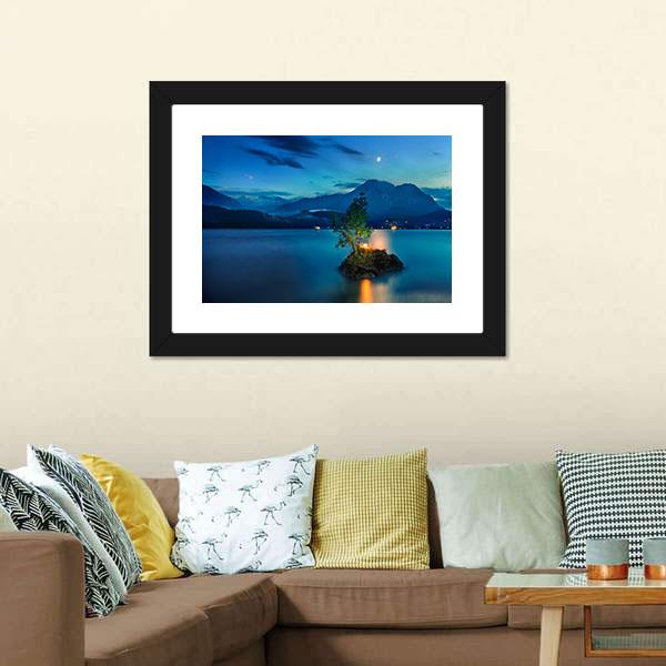 Lake In Austria Vertical Canvas Wall Art-3 Vertical-Gallery Wrap-12" x 25"-Tiaracle