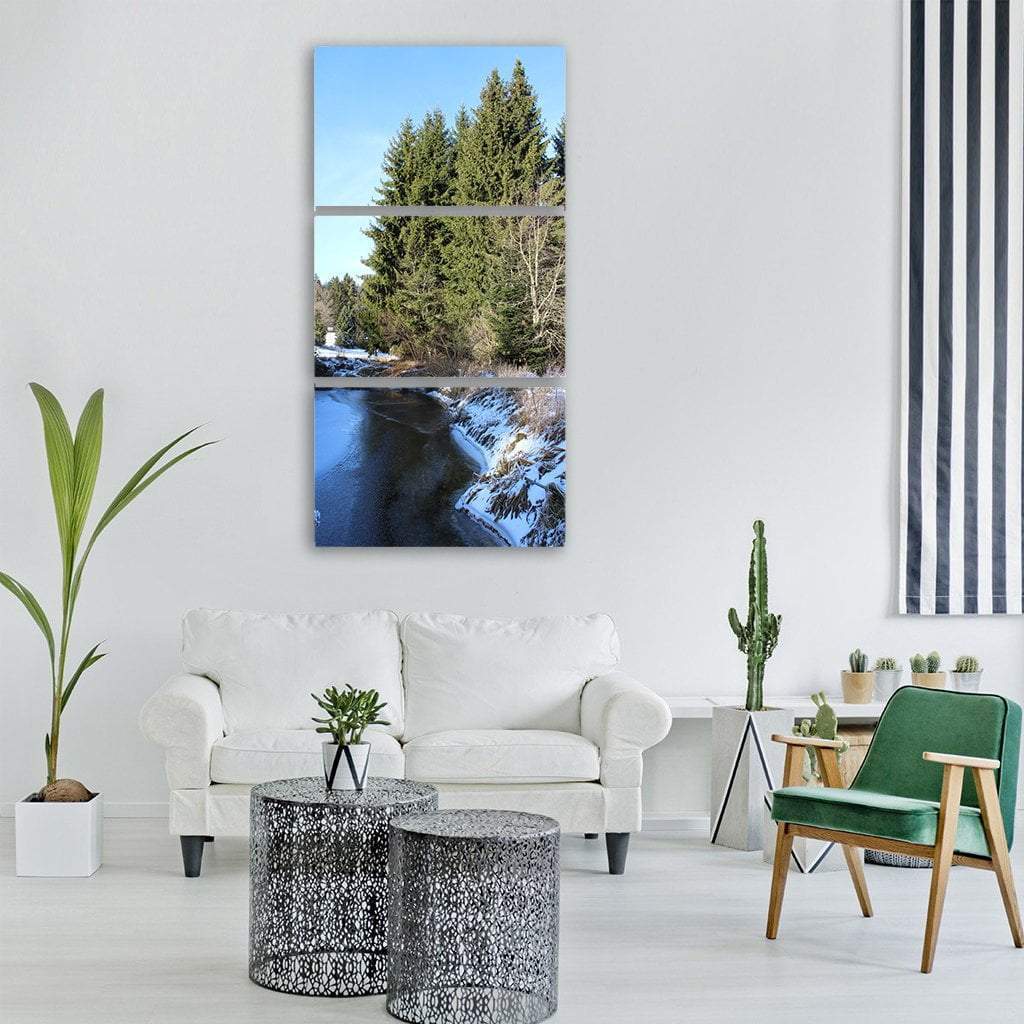 Lake In Bavaria Vertical Canvas Wall Art-3 Vertical-Gallery Wrap-12" x 25"-Tiaracle