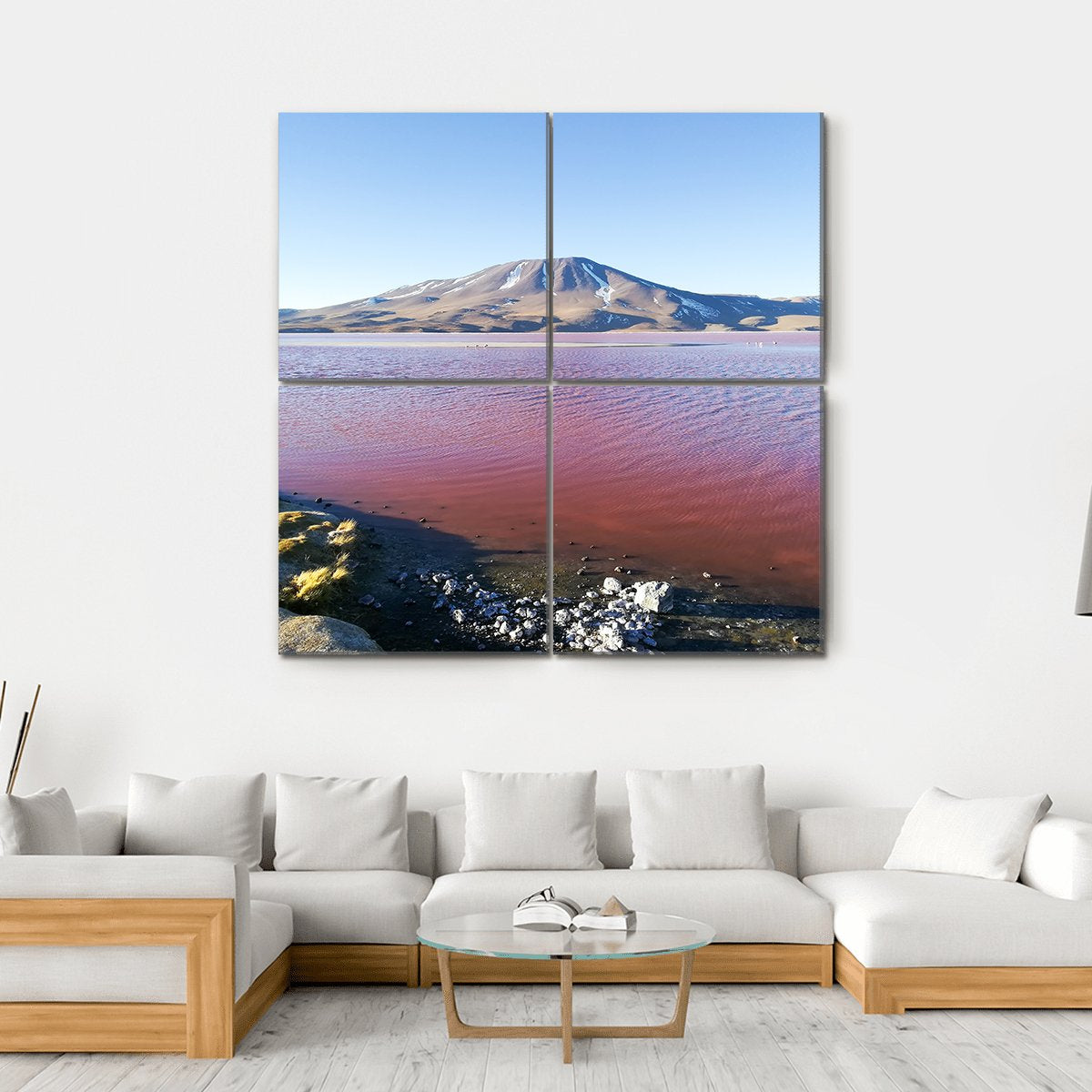 Lake In Bolivia Canvas Wall Art-4 Square-Gallery Wrap-17" x 17"-Tiaracle