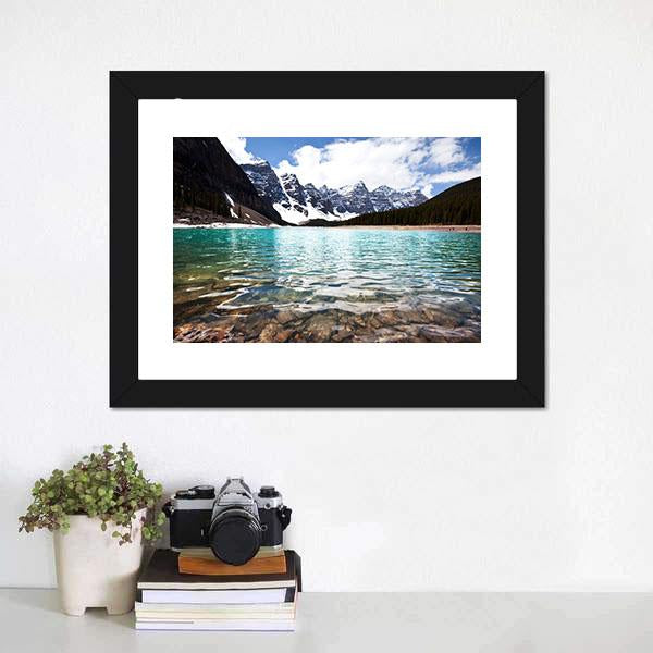 Lake In Canada Canvas Wall Art-1 Piece-Framed Print-20" x 16"-Tiaracle