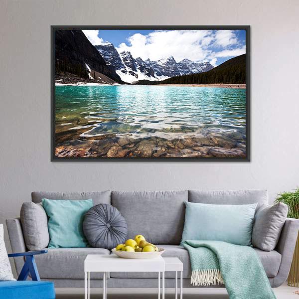 Lake In Canada Canvas Wall Art-5 Horizontal-Gallery Wrap-22" x 12"-Tiaracle