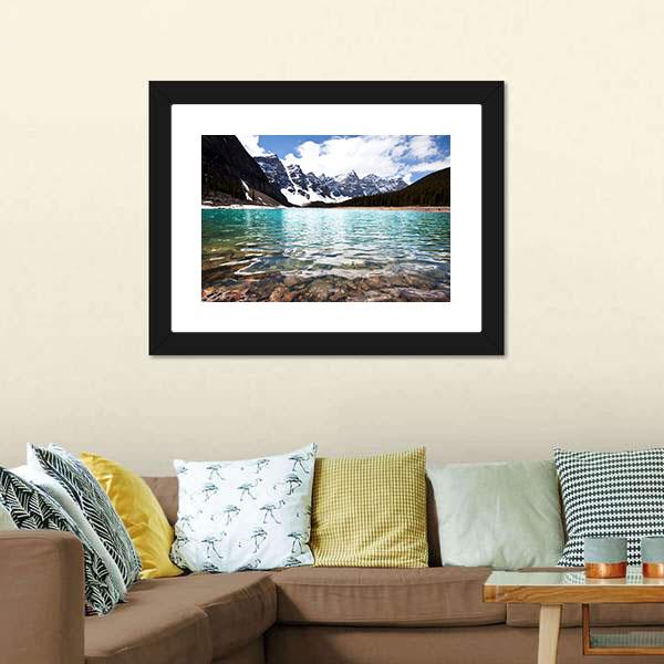 Lake In Canada Canvas Wall Art-5 Horizontal-Gallery Wrap-22" x 12"-Tiaracle
