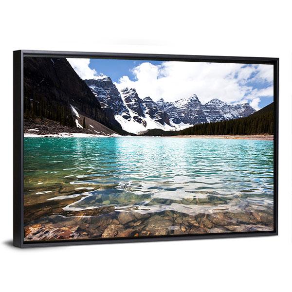 Lake In Canada Canvas Wall Art-5 Horizontal-Gallery Wrap-22" x 12"-Tiaracle