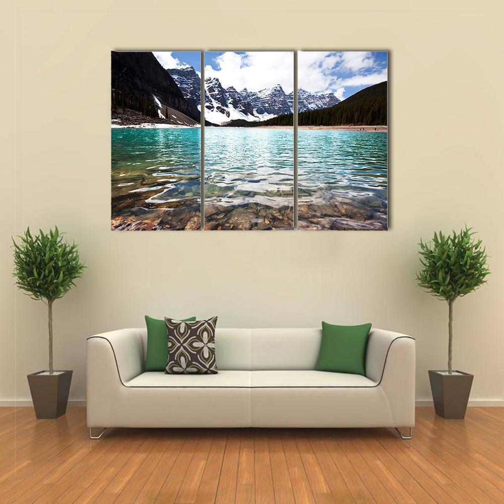 Lake In Canada Canvas Wall Art-5 Pop-Gallery Wrap-47" x 32"-Tiaracle