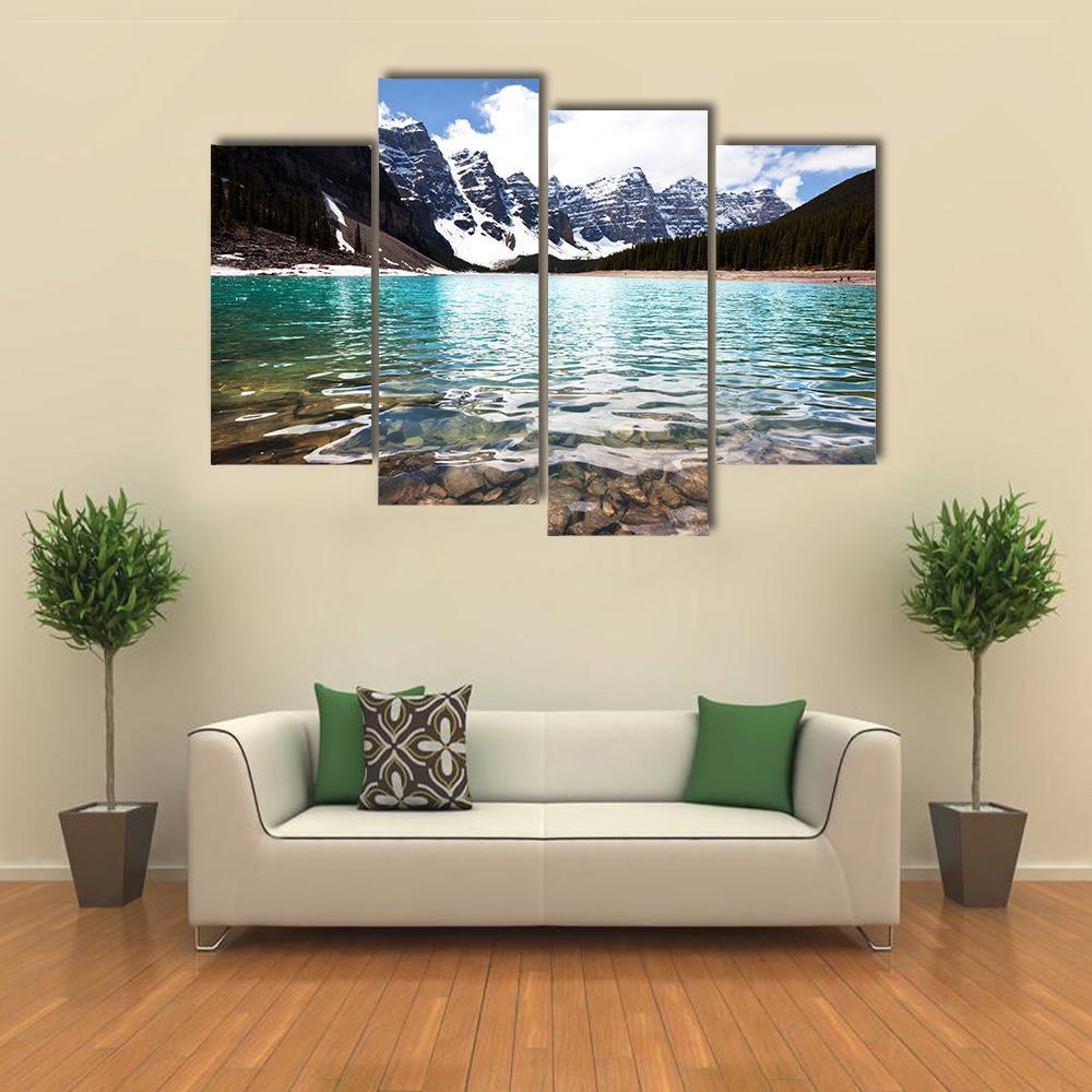 Lake In Canada Canvas Wall Art-4 Pop-Gallery Wrap-50" x 32"-Tiaracle